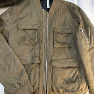 Olive Green Zara bomber jacket